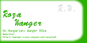 roza wanger business card